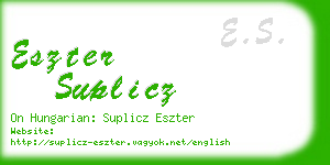 eszter suplicz business card